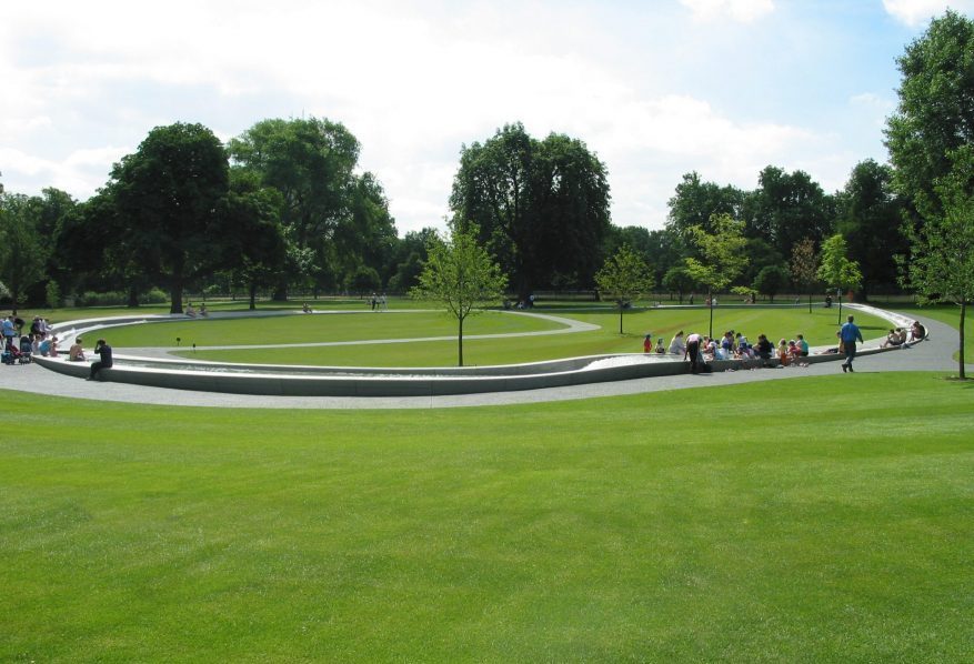 Permaloc Aluminum Edging International Installation - Lady Diana Memorial Fountain