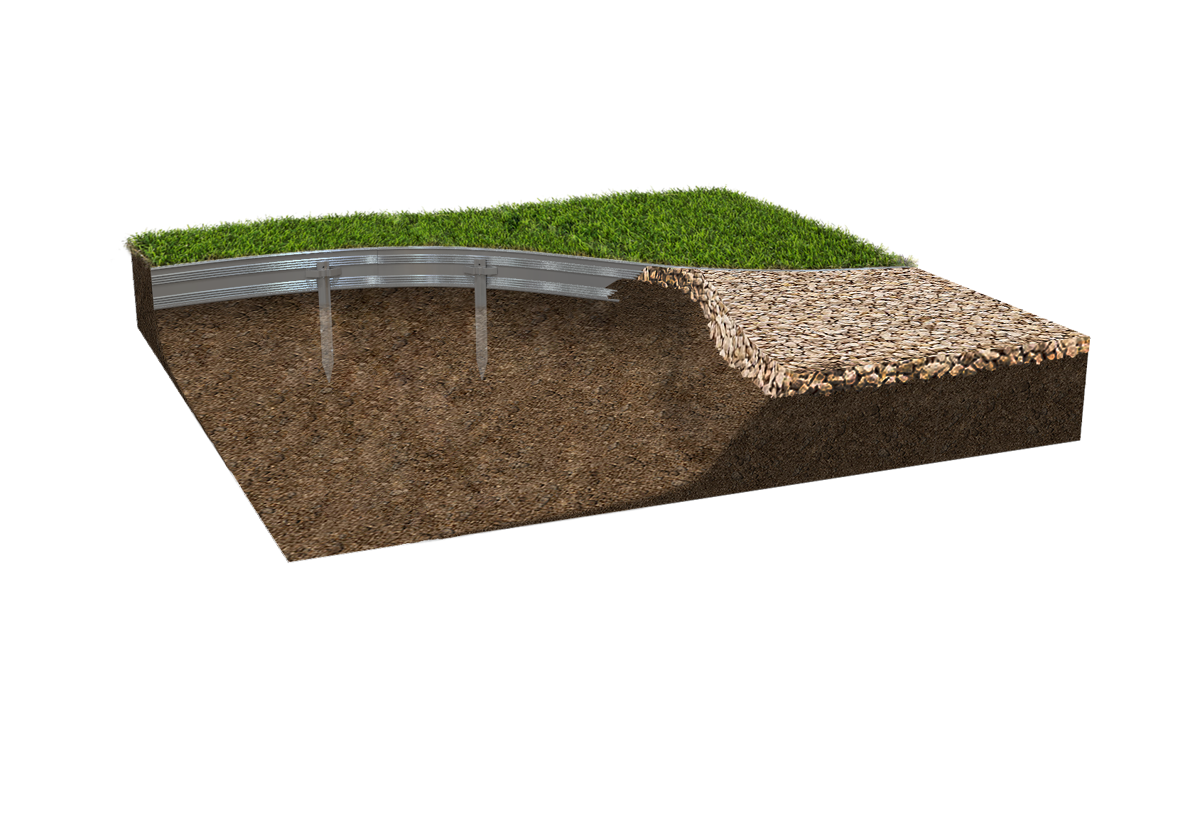 how to install landscape edging on a slope